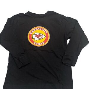 Kansas City Chiefs Black Long-Sleeve Kids Tee